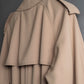 "BURBERRY" Military detail belted maxi length trench coat