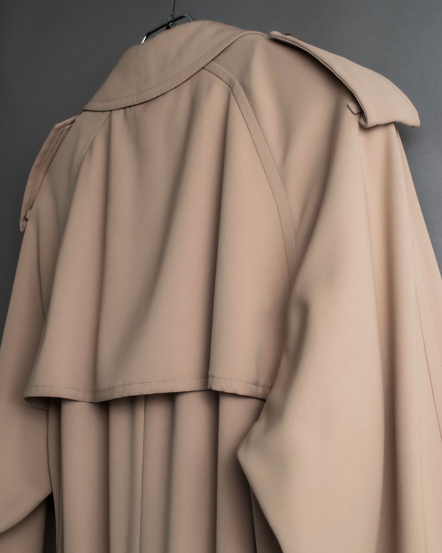 "BURBERRY" Military detail belted maxi length trench coat