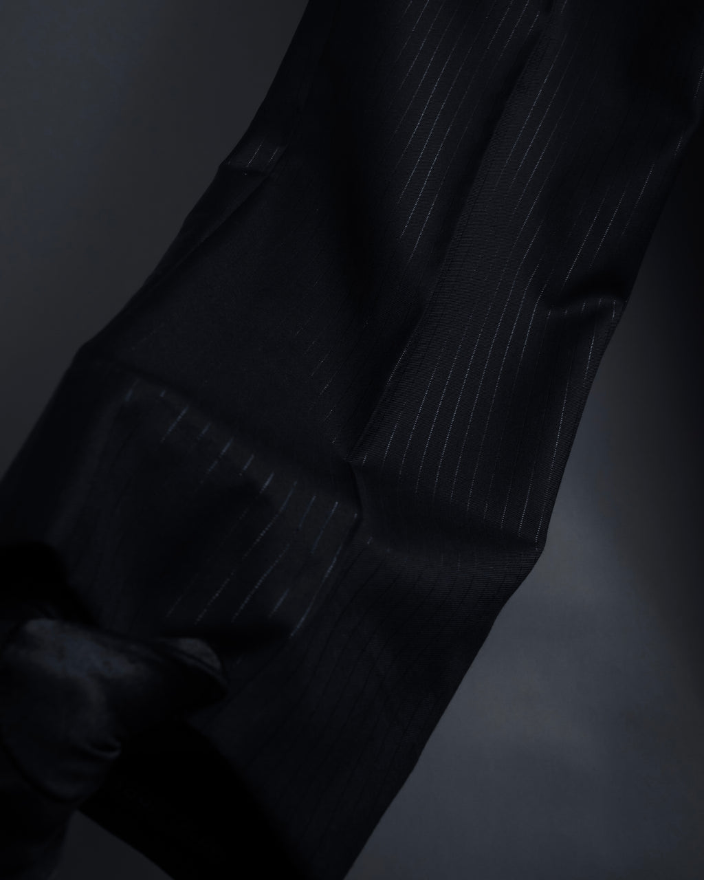 "BALENCIAGA" Chalk stripe pattern long silhouette set up