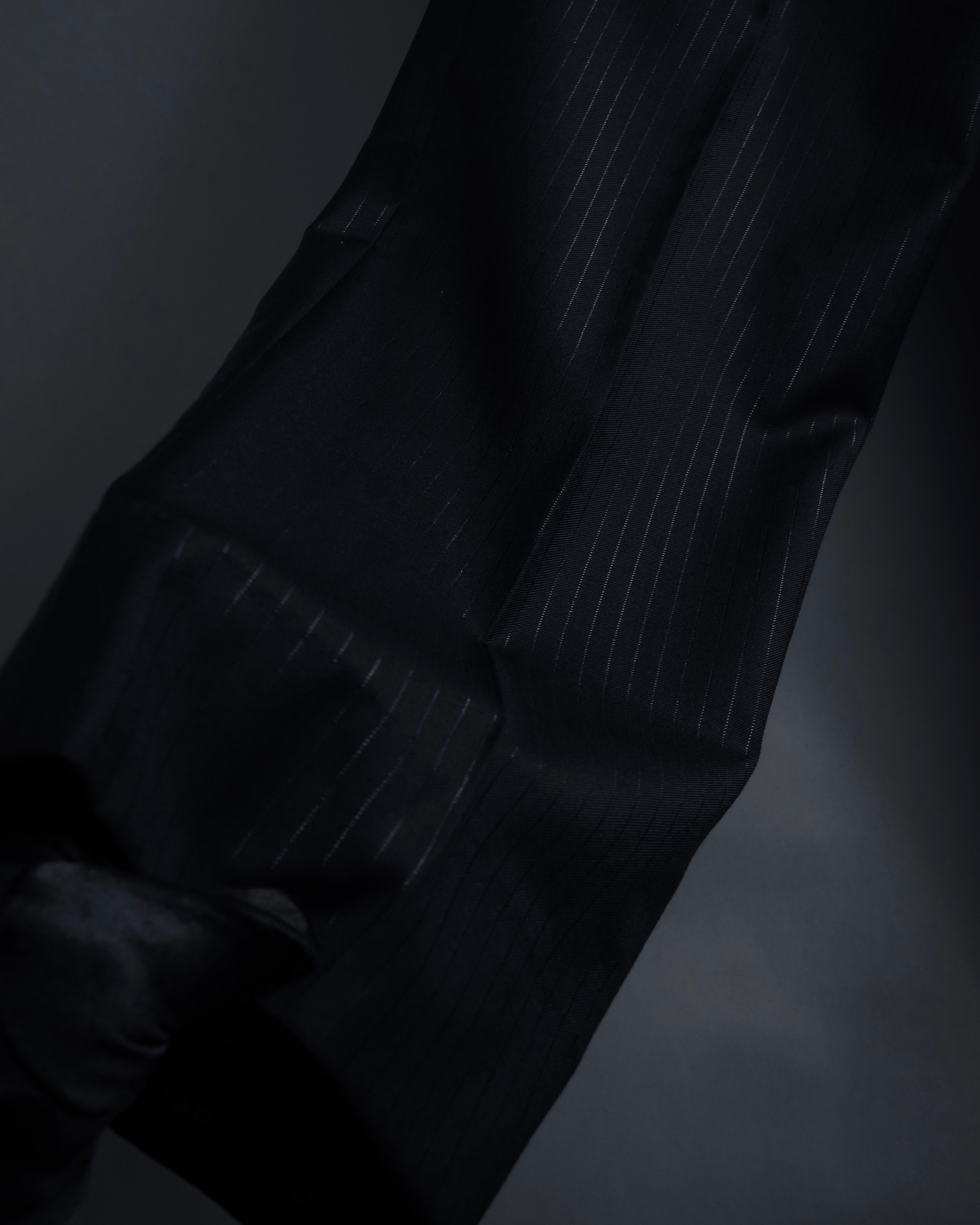 "BALENCIAGA" Chalk stripe pattern long silhouette set up