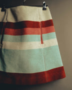 "See By Chloé" 00's-10's Textured striped wool blend mini skirt