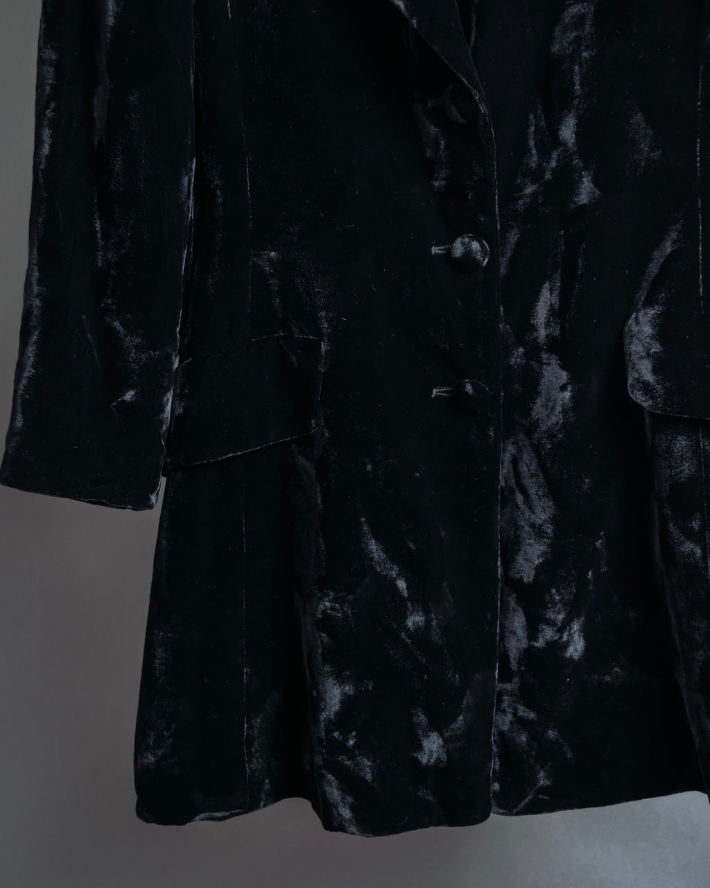 "ERREUNO" Relaxed tailored velour jacket