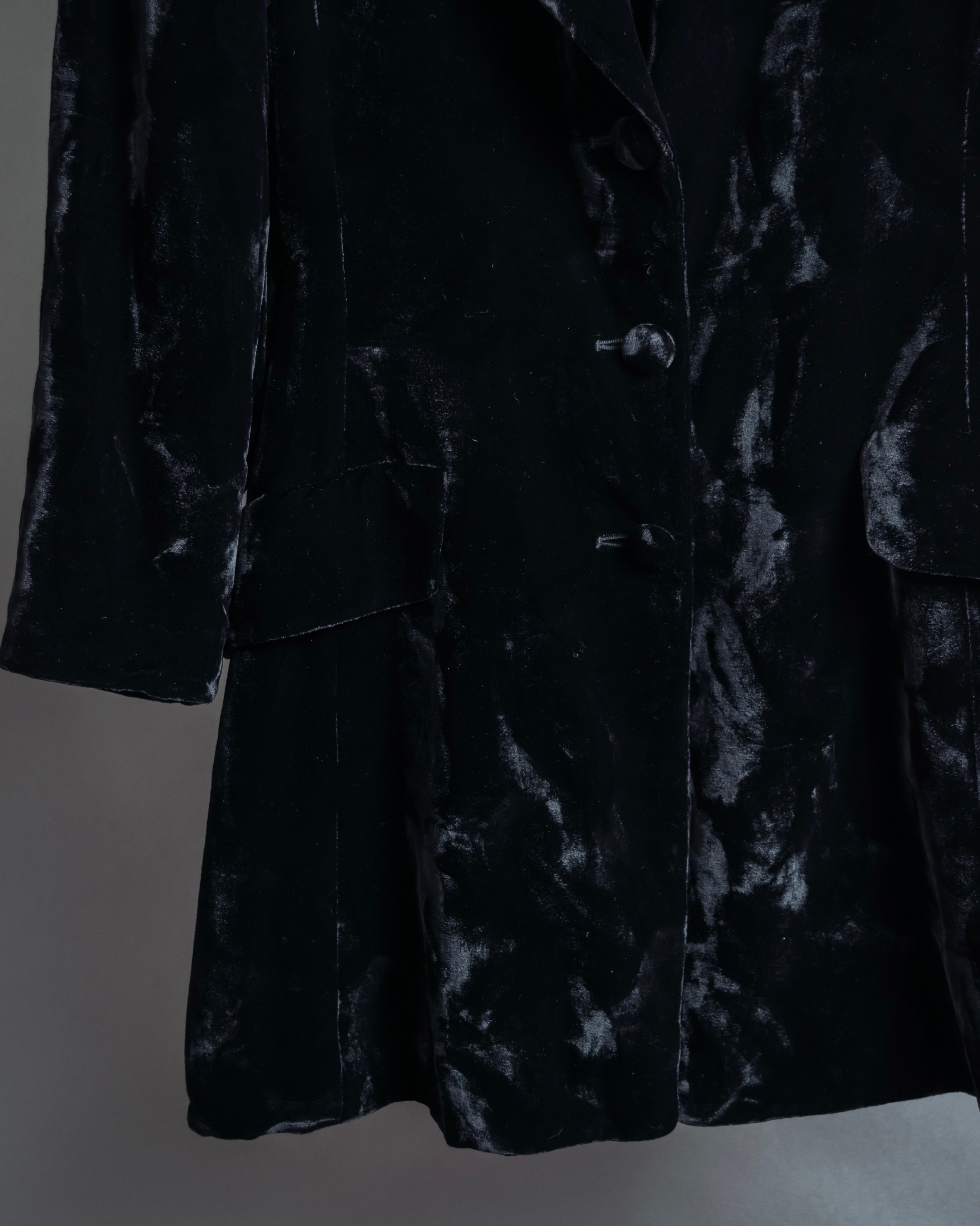 "ERREUNO" Relaxed tailored velour jacket