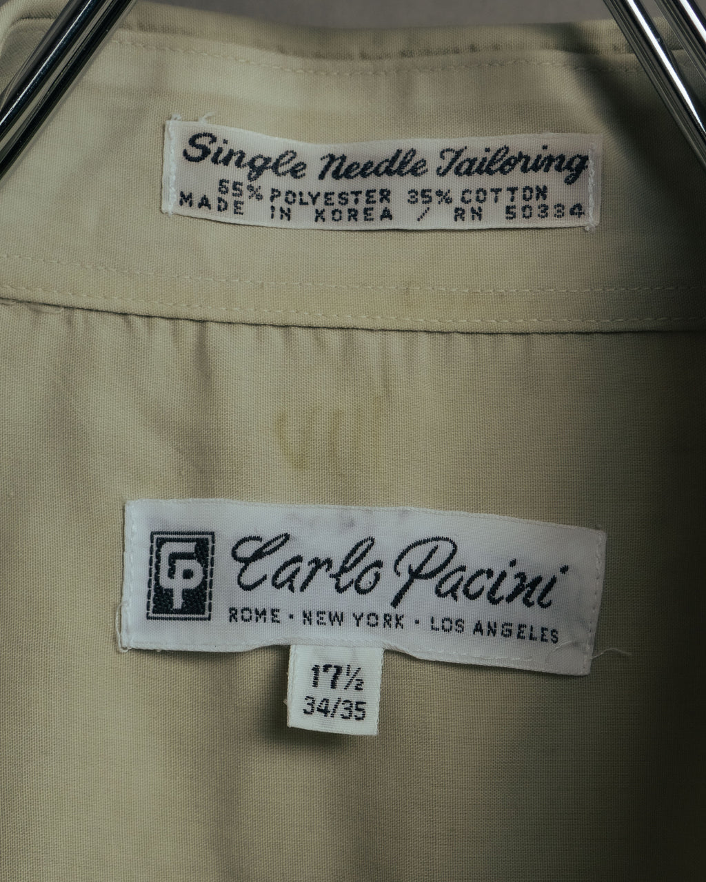 -MOOD Vintage Collections-
90’s Round collar fly front shirt