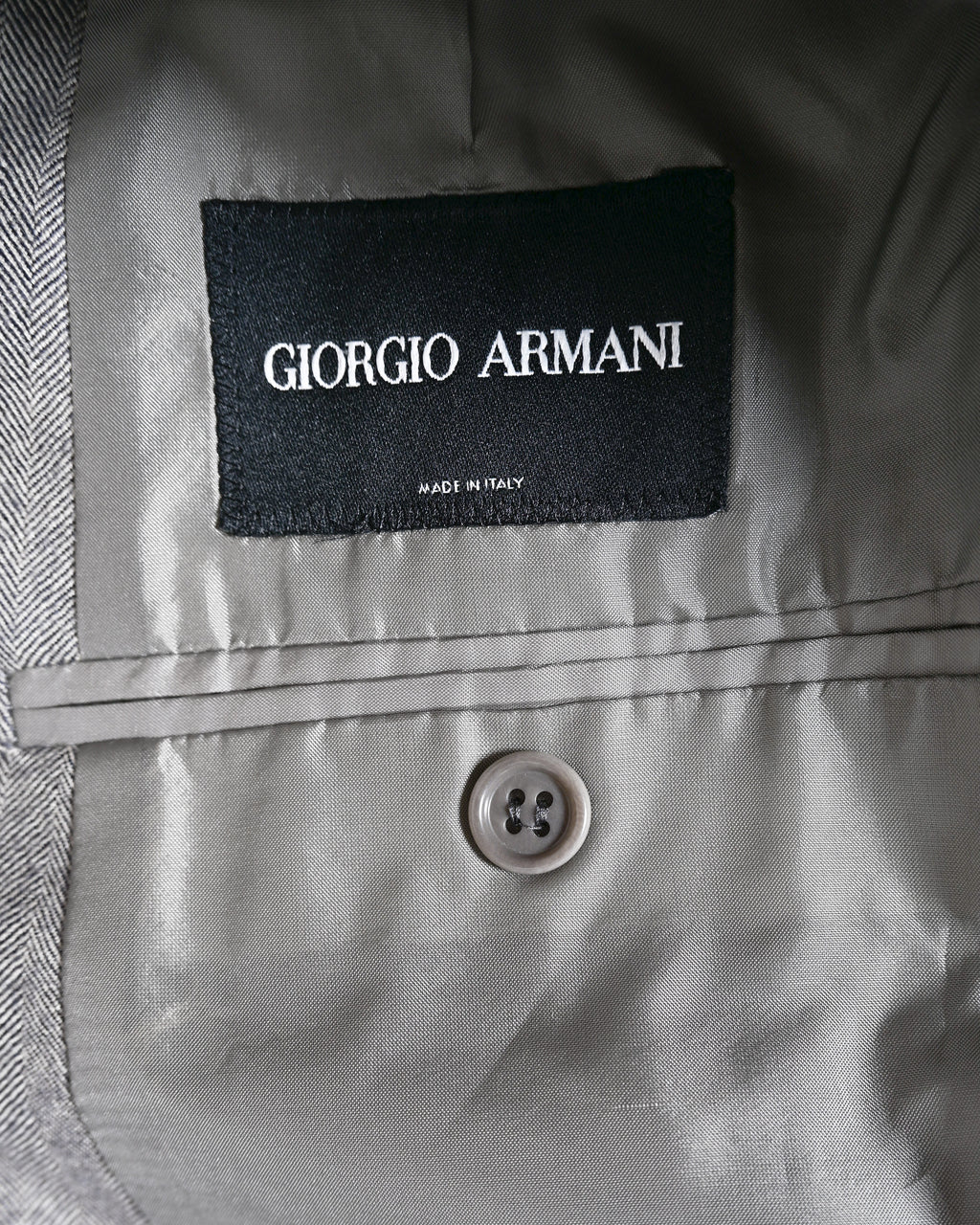 GIORGIO ARMANI/ Pure Cashmere Herringbone Oversized Tailored Jacket Gray