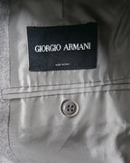 GIORGIO ARMANI/ Pure Cashmere Herringbone Oversized Tailored Jacket Gray