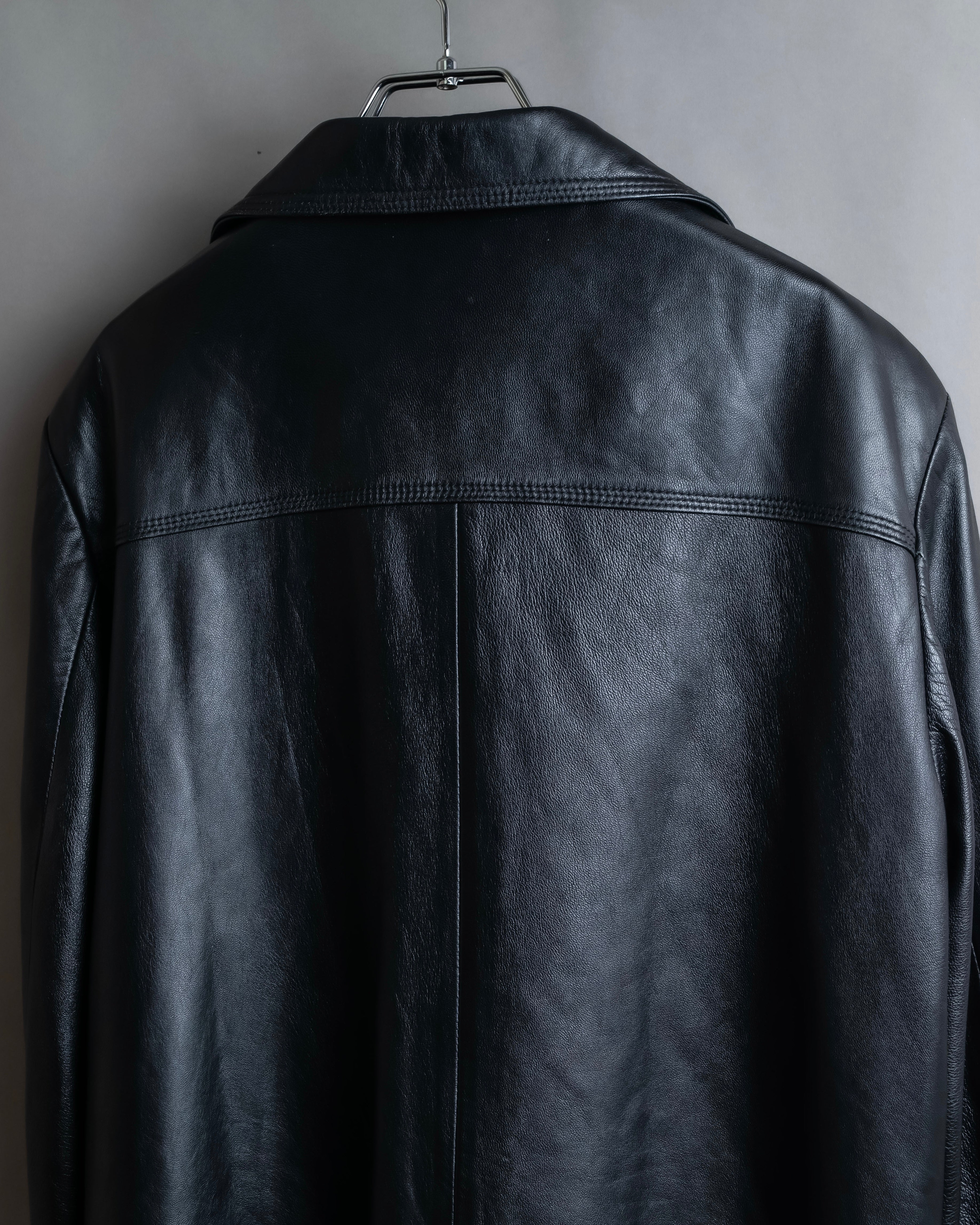 "GIANNI VERSACE COUTURE" Sheep skin oversized triangle color jacket