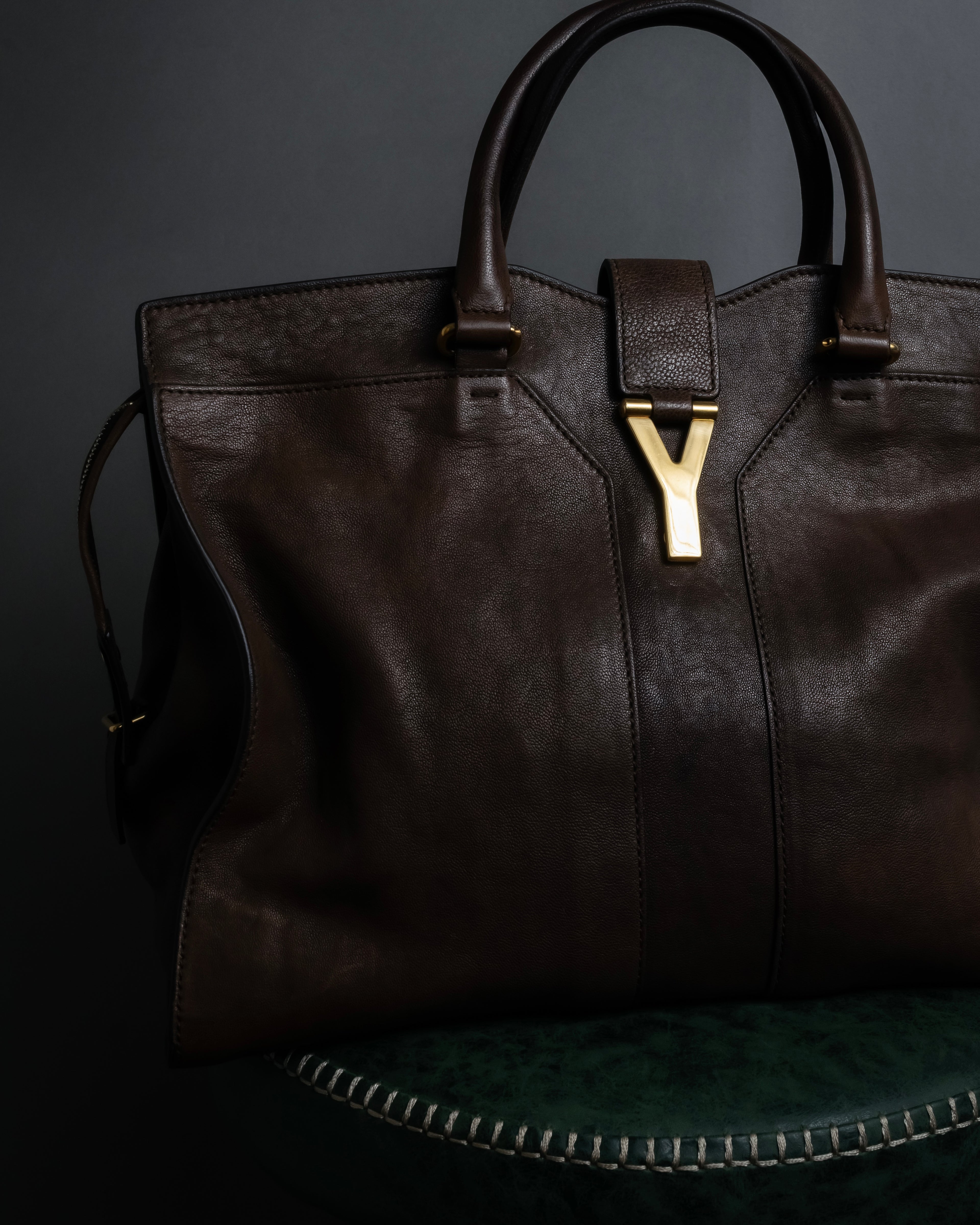 "YVES SAINT LAURENT" 11'year-12'year Chic Gabas leather bag