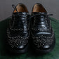 "Church’s" Silver stud design wingtip derby shoes