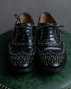 "Church's" Silver stud design wingtip derby shoes
