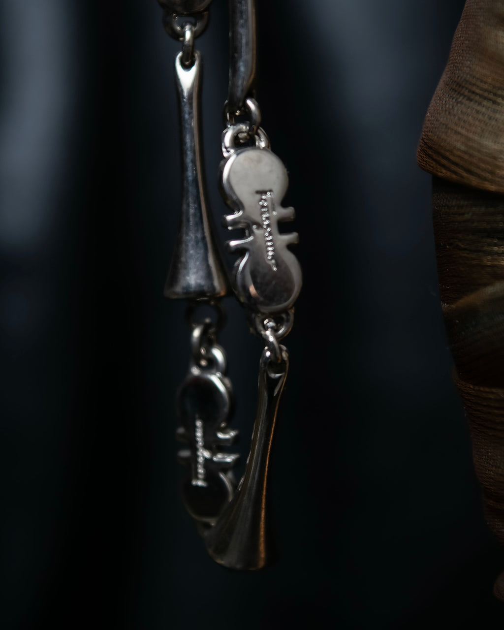 "Salvatore Ferragamo" silver gangini logo chain bracelet