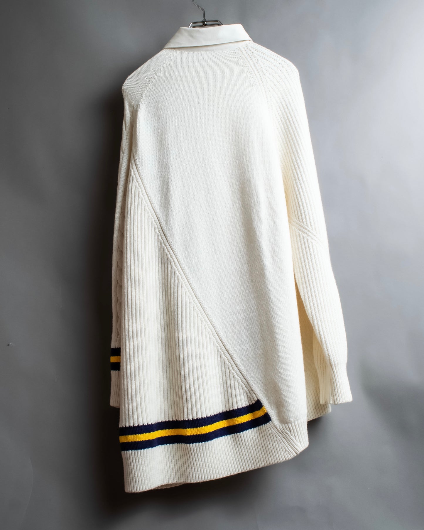 "ALEXANDER WANG" Asymmetrical tilden design knit switching sweater