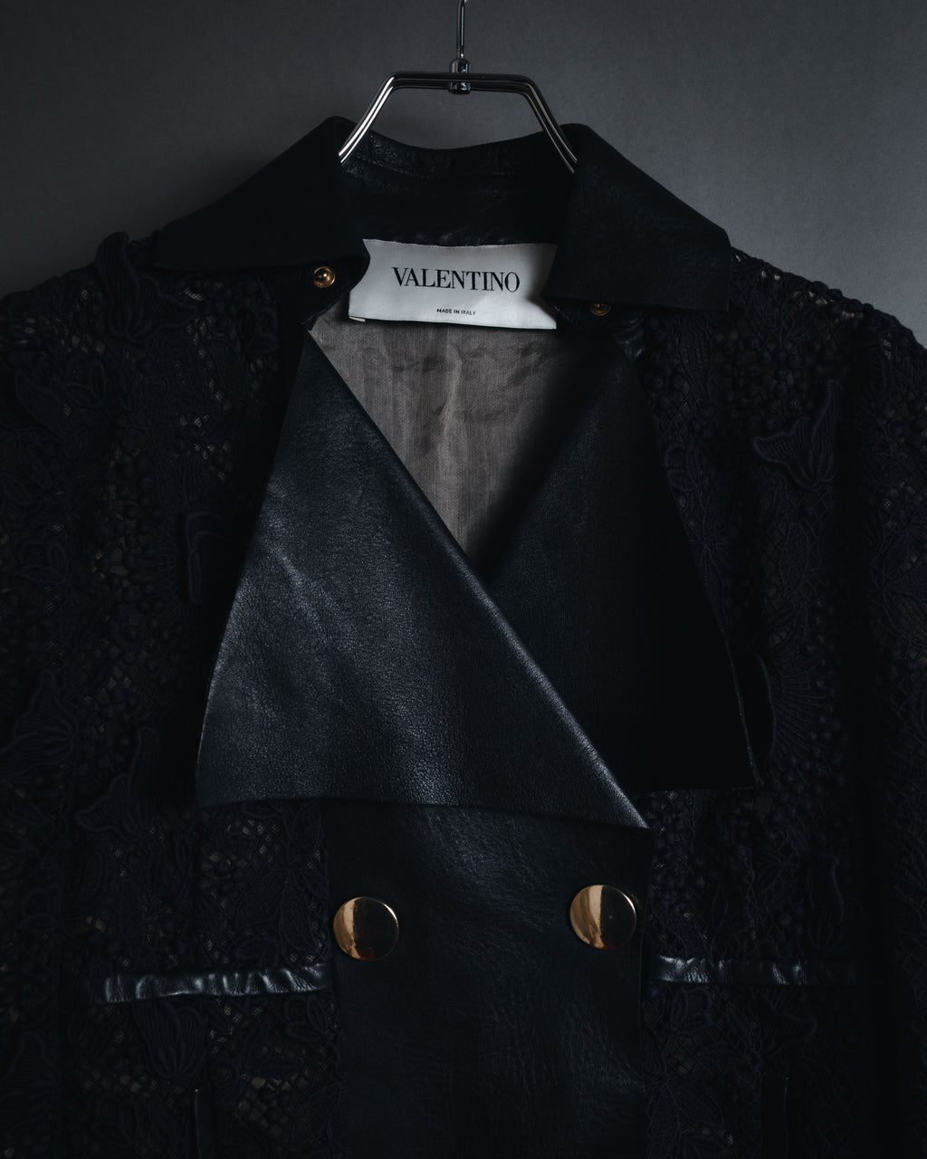–SPECIAL– "VALENTINO"
Early 2010s lace and leather double-breasted jacket