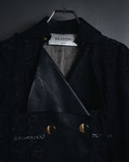 –SPECIAL– "VALENTINO"
Early 2010s lace and leather double-breasted jacket