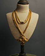 -SPECIAL- “Lucien Piccard” 70’s-80’s Gold tone cross pendant necklace