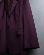 "JEAN PAUL GAULTIER FEMME"
 Beautiful purple color shaped wool tailored jacket