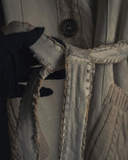 "BURBERRY BLUE LABEL" 00’s Shearling cable-knit pockets coat