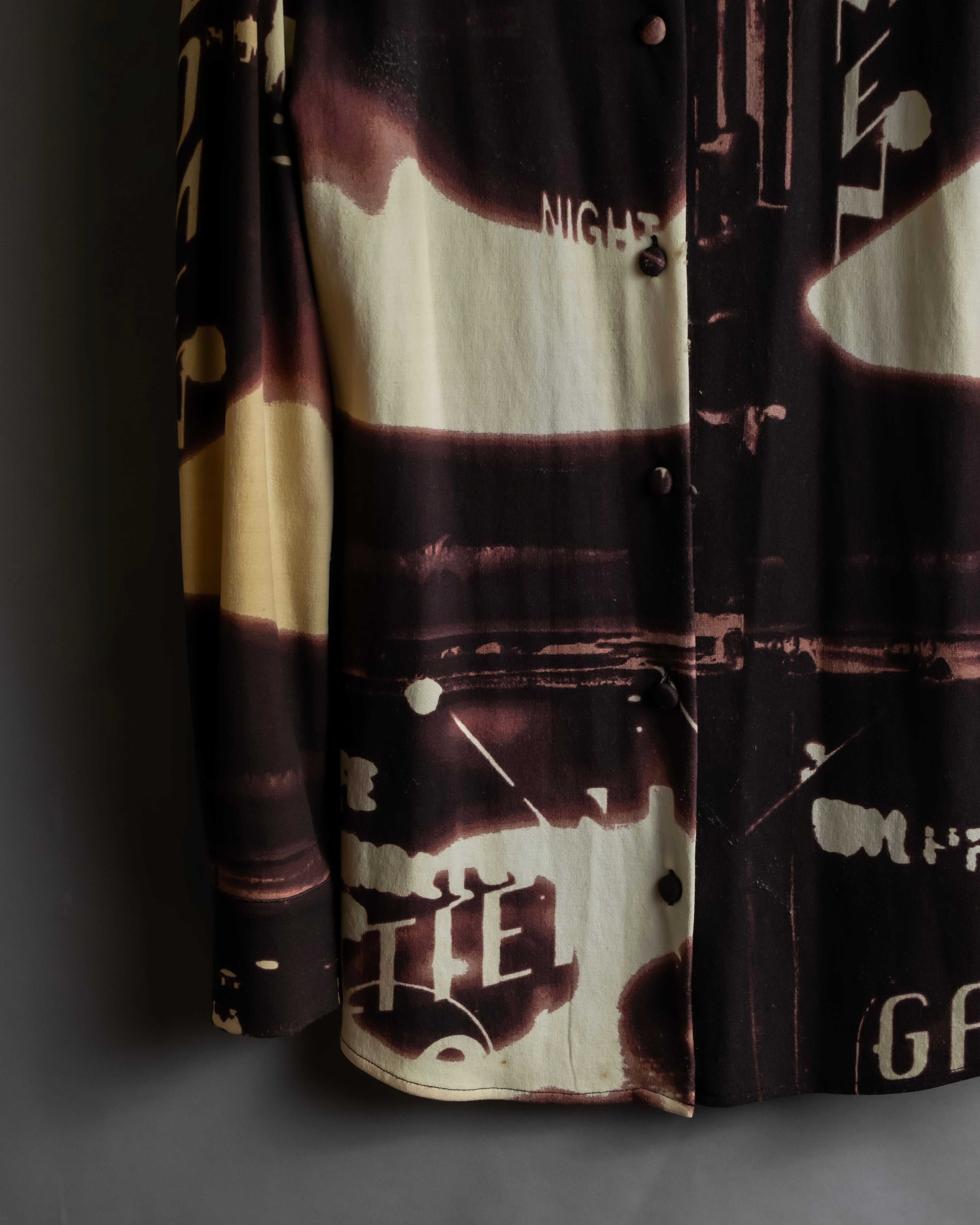 "JEAN PAUL GAULTIER" City night view graphic shirt