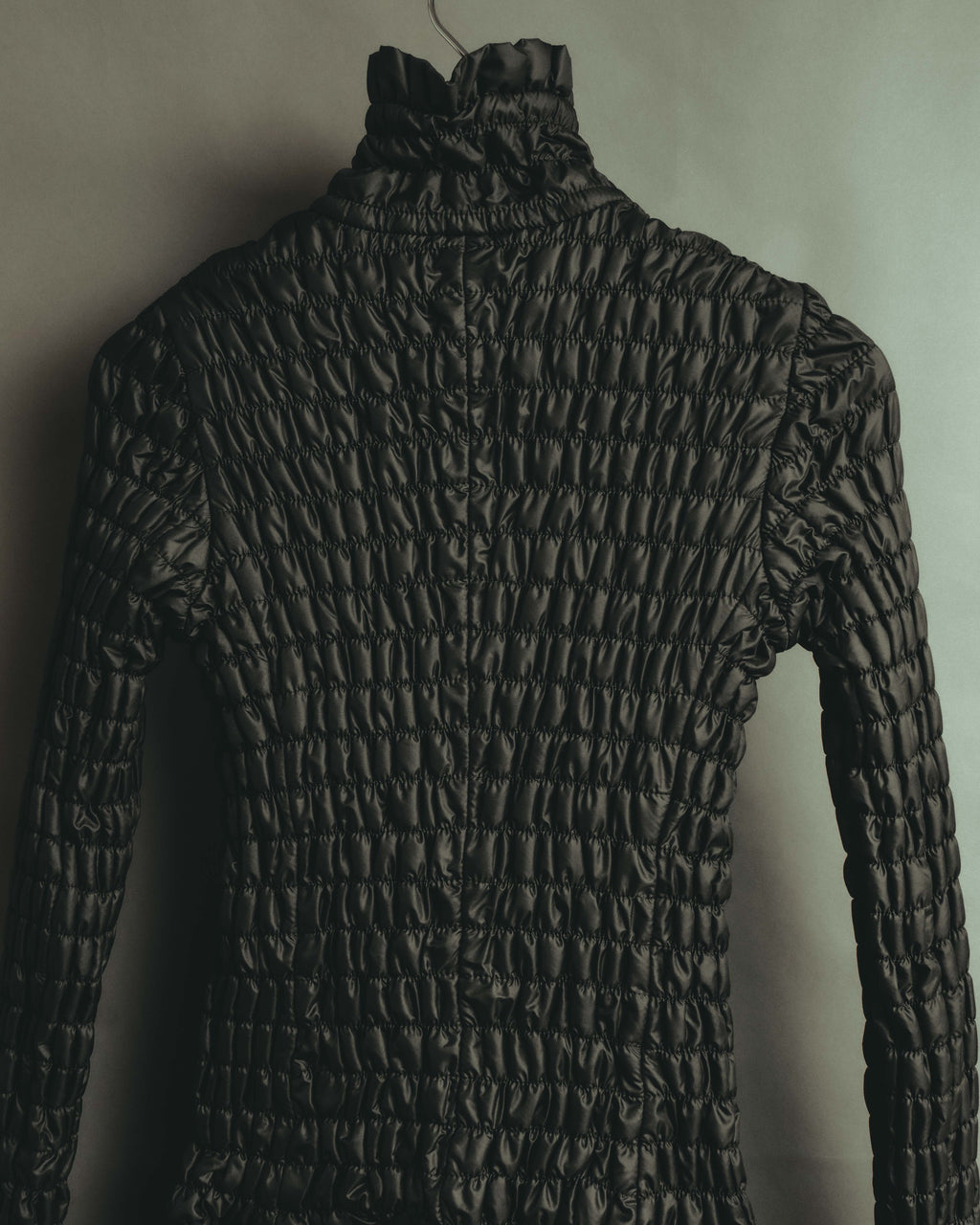 "ARMANI COLLEZIONI" 00's-10's Sculptural ruched zip-up jacket