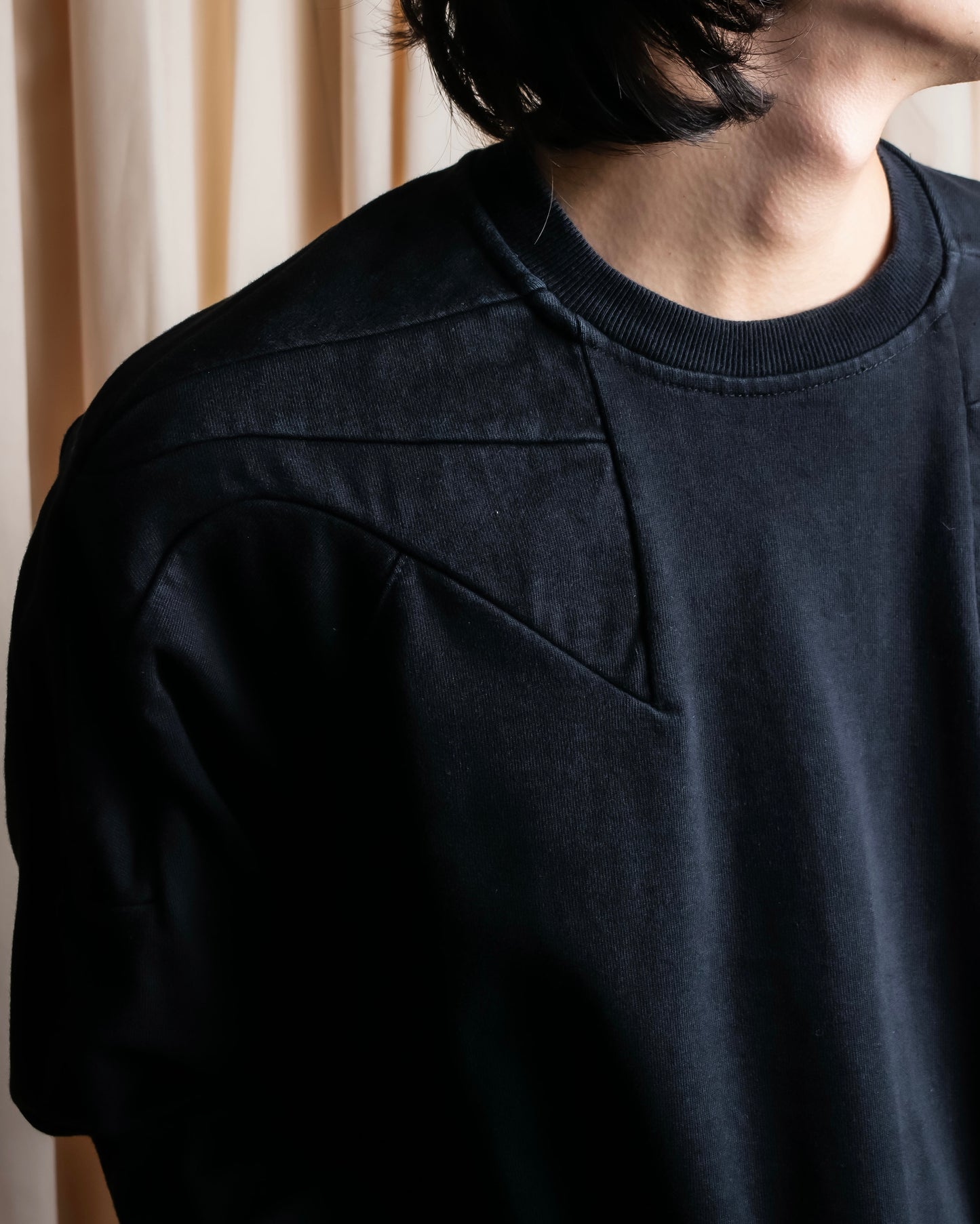 "Rick Owens" 21SS shoulder cutting designed sweatshirt