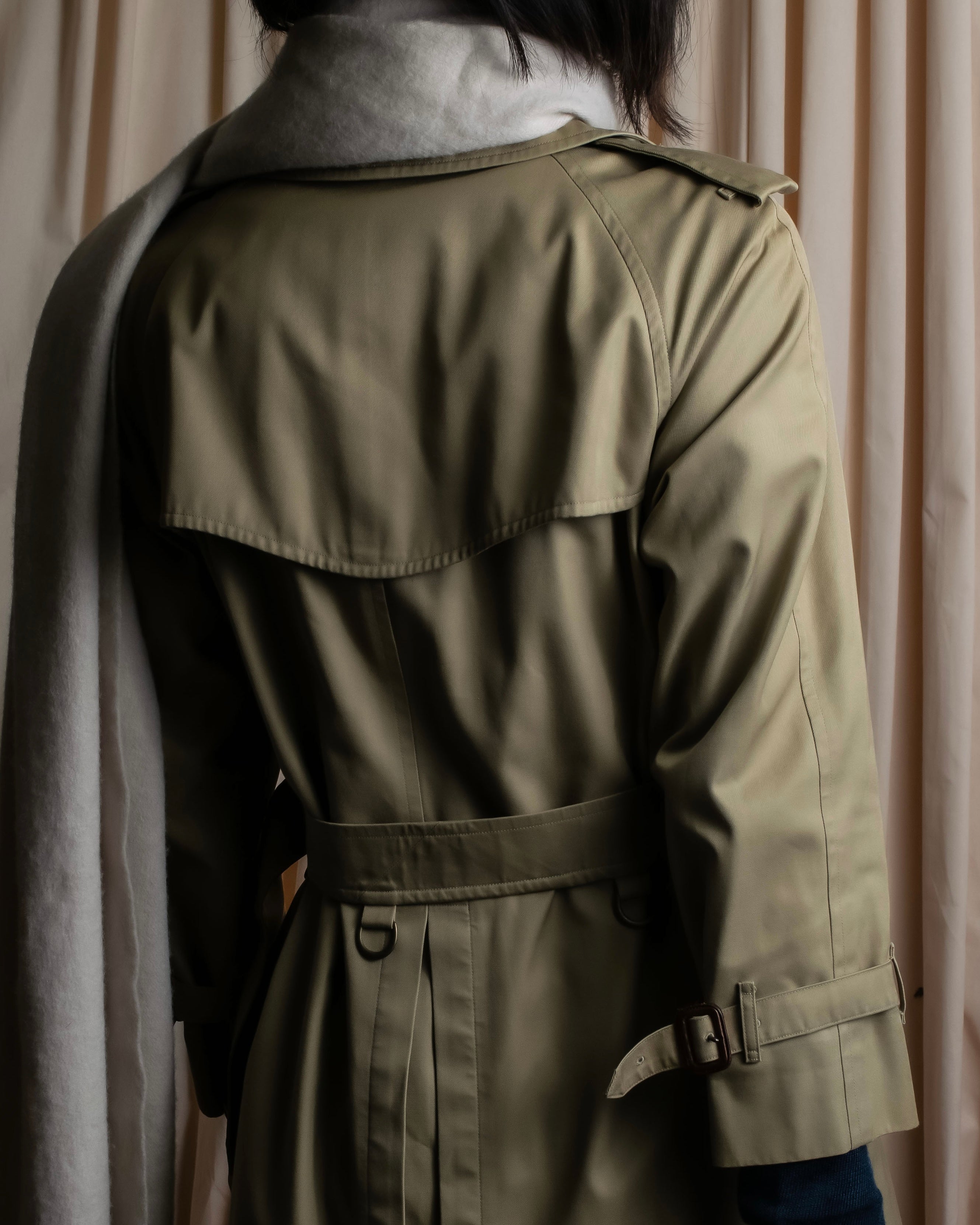 "BURBERRYS" Military detail long trench coat