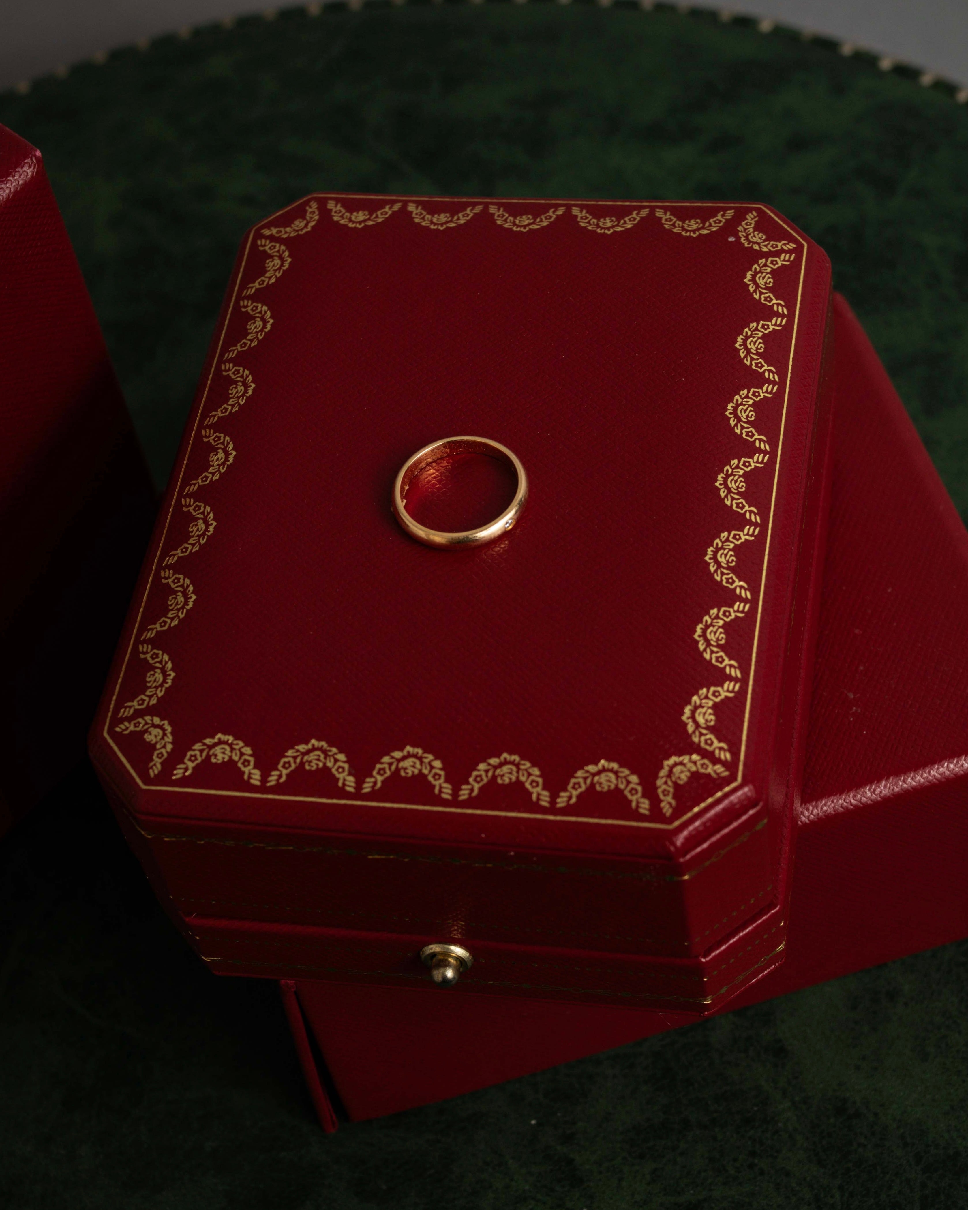 "Cartier" Band 1PD PG AU750 diamond ring