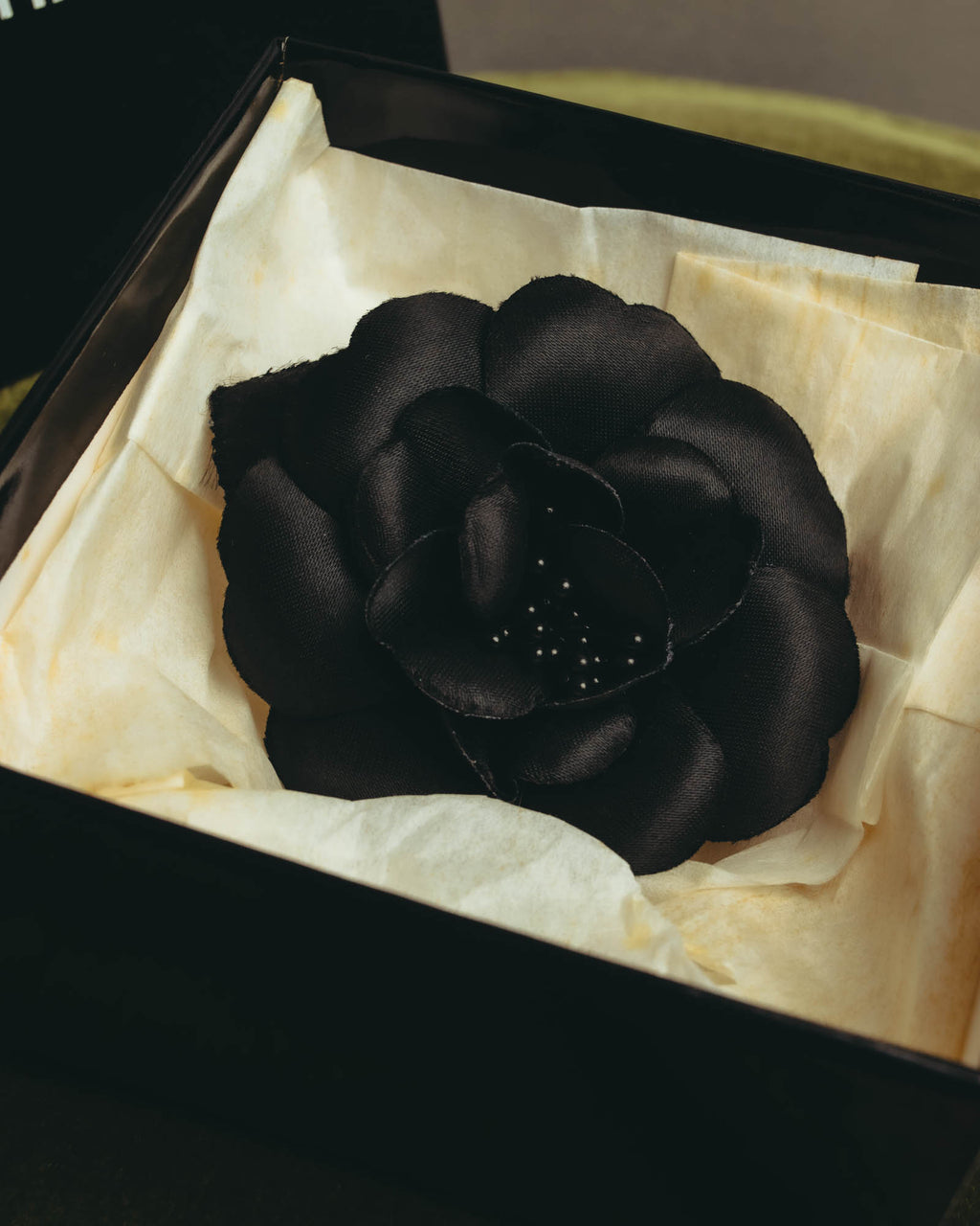 "CHANEL" 80's-early 90's Sculptural camellia brooch