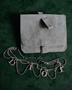 "Christian Dior" 00’s pavé letter charm multi chain bracelet