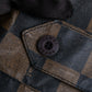 "FENDI" Pecan checkered belted mid length coat