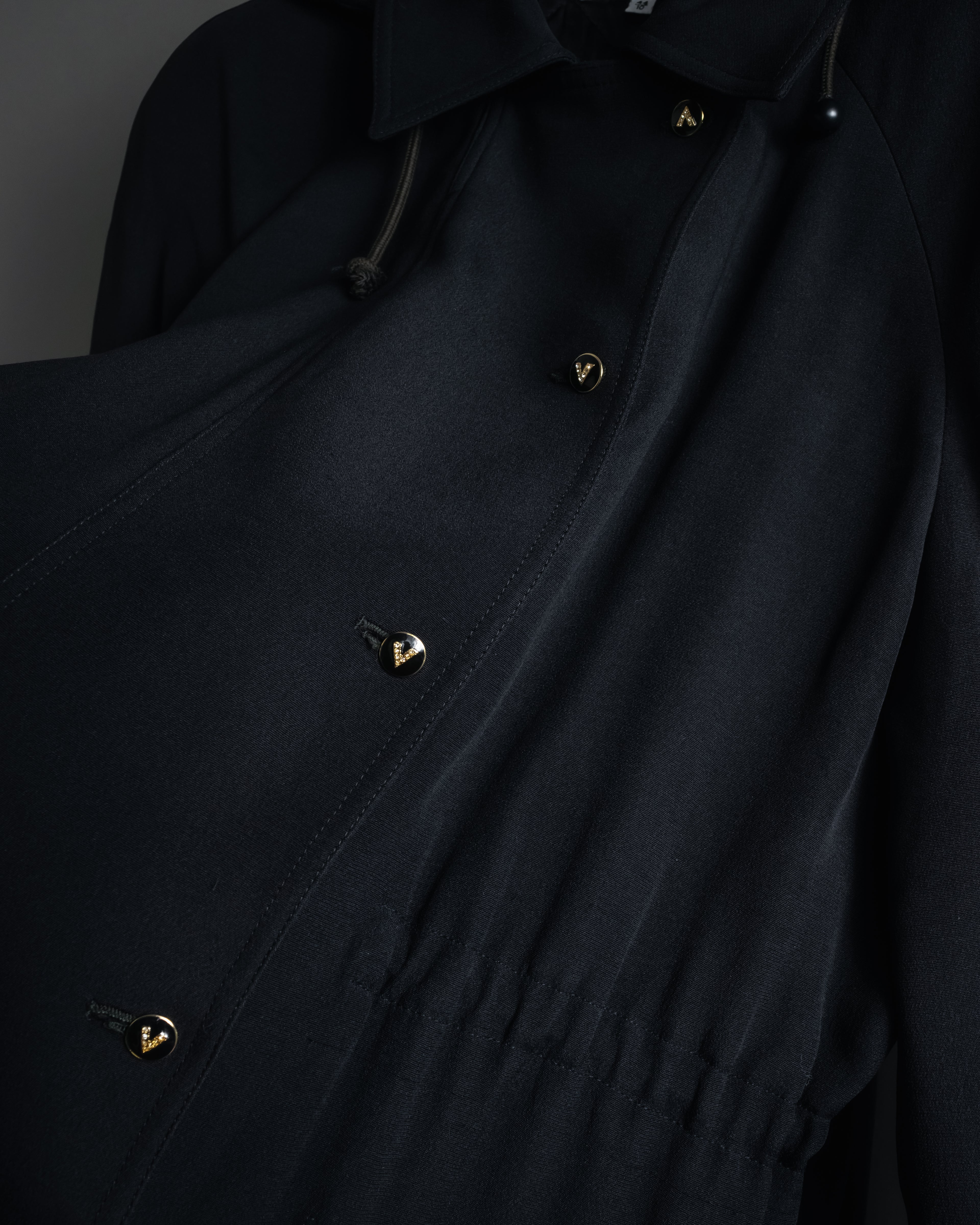 "VALENTINO" 90’s Couture-lined hooded coat