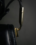 "GUCCI" 70’s boutique push lock box calf shoulder bag