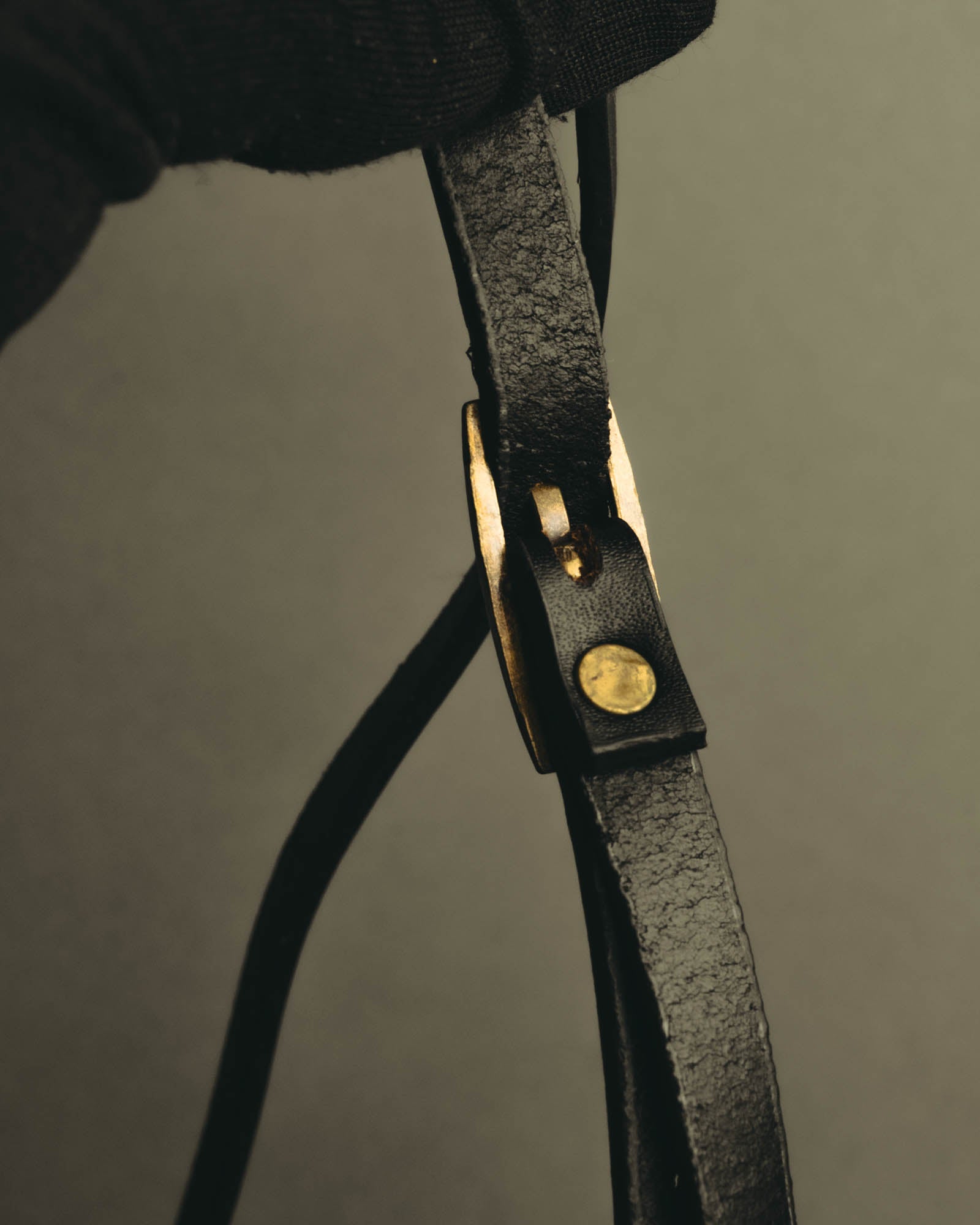 “SAN HIDEAKI MIHARA” 2000’s-2010’s black leather chain shoulder bag