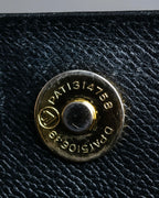 "VALENTINO" Garavani gold metal design leather hand bag