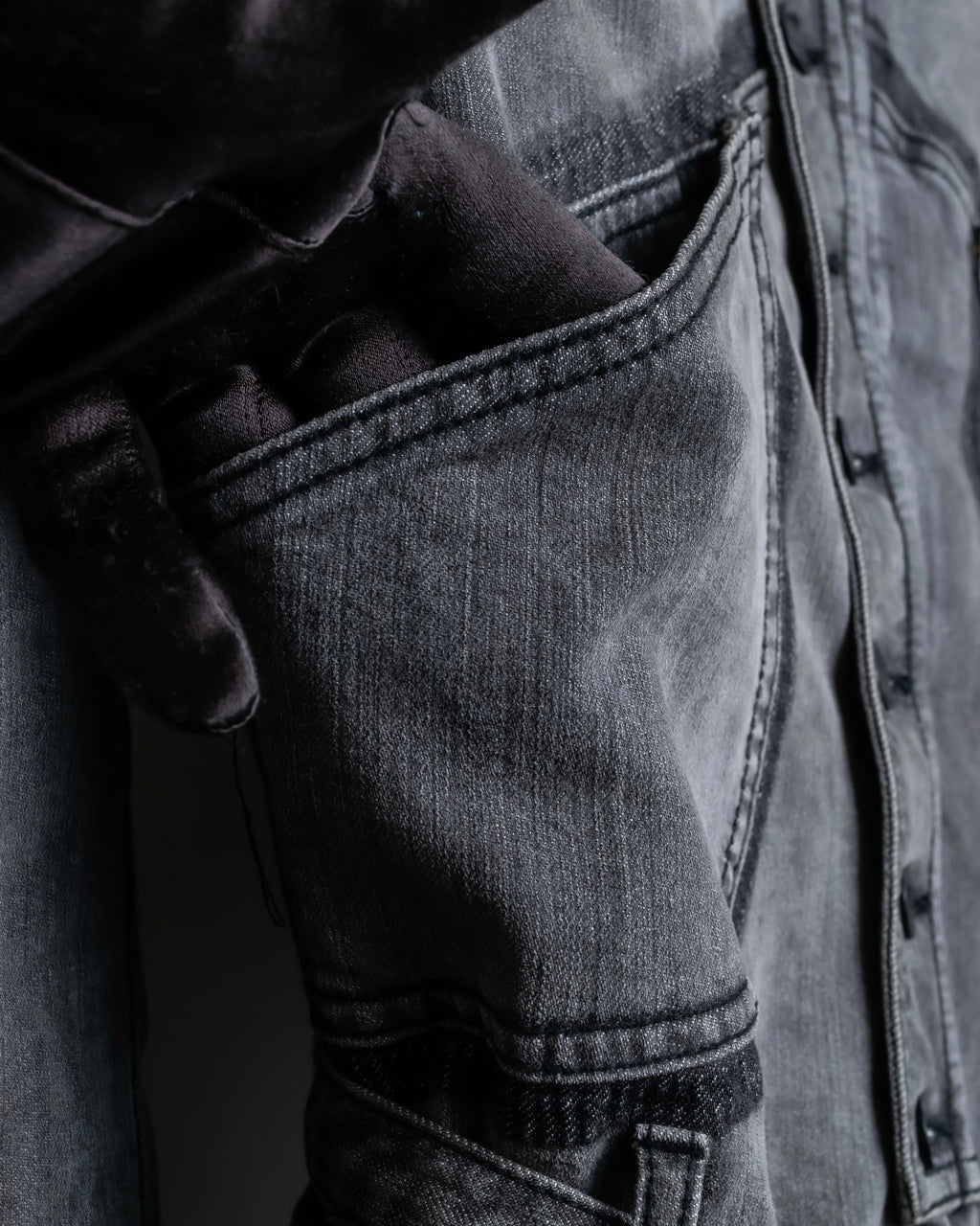 "STELLA McCARTNEY" Multi detail belted denim jacket