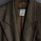 "GIORGIO ARMANI" Diamond pattern peak lapel double breasted tailored jacket