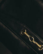 "CELINE" 70's-80's Classic horsebit leather shoulder handbag