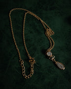 "Christian Dior" 00’s crystal pave cd drop necklace and earrings set