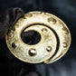 "DIOR" Gold spiral motif brooch