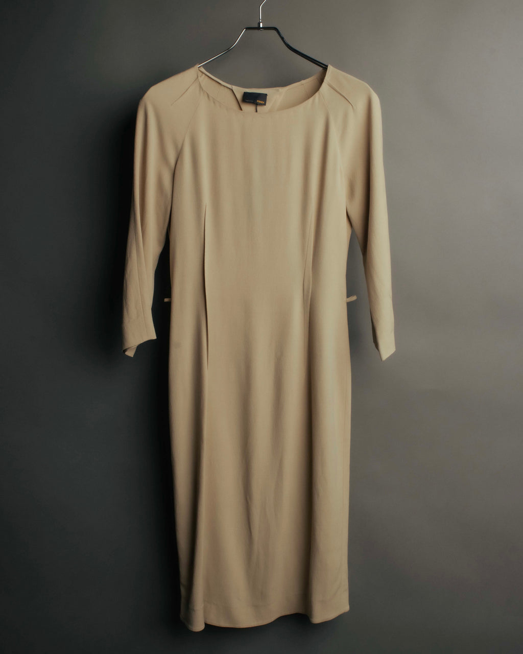 "FENDI" 00's-10's Draped wool blend dress