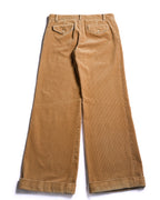 RALPH LAUREN/ Corduroy Cuffed Wide Trousers Brown