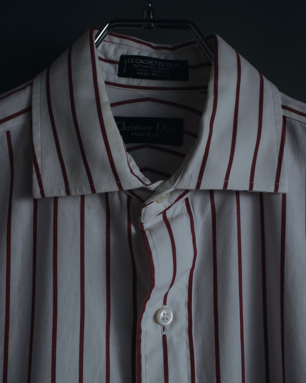 "Christian Dior" 80’s classic striped cotton dress shirt