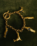 "Salvatore Ferragamo" 80's-90's Playful winter charm bracelet