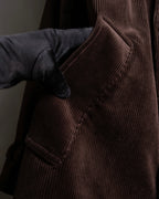 "Barbour" Wide ribbed corduroy maxi-length trench coat