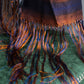 "GUCCI" Ombre stripe pattern fringe design silk long stole