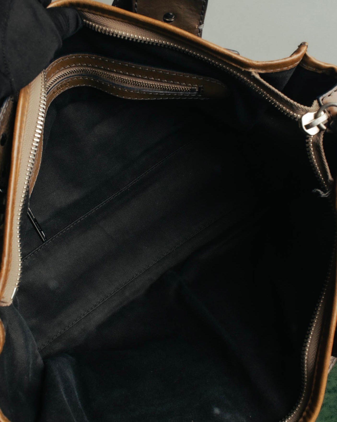 "Chloé" 2000's two-tone leather structured tote bag