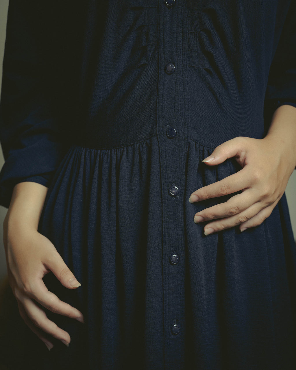 -SPECIAL- “COMME des GARÇONS” 90’s Long gathered waist button front dress