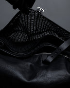 "JIL SANDER" Large flap design Harako leather shoulder bag