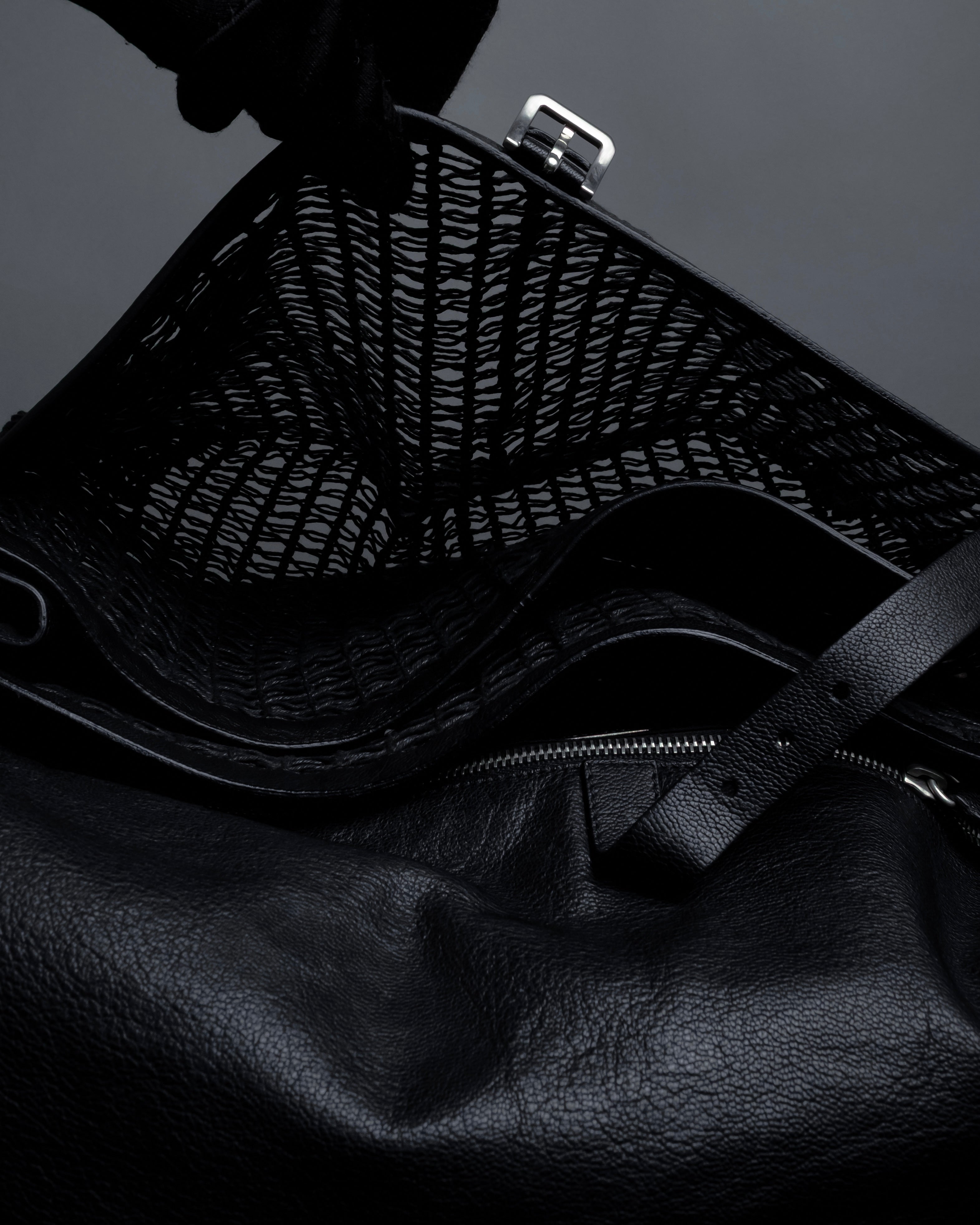 "JIL SANDER" Large flap design Harako leather shoulder bag