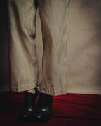 -SPECIAL- “Christian Dior” 20’s silk cotton striped straight trousers