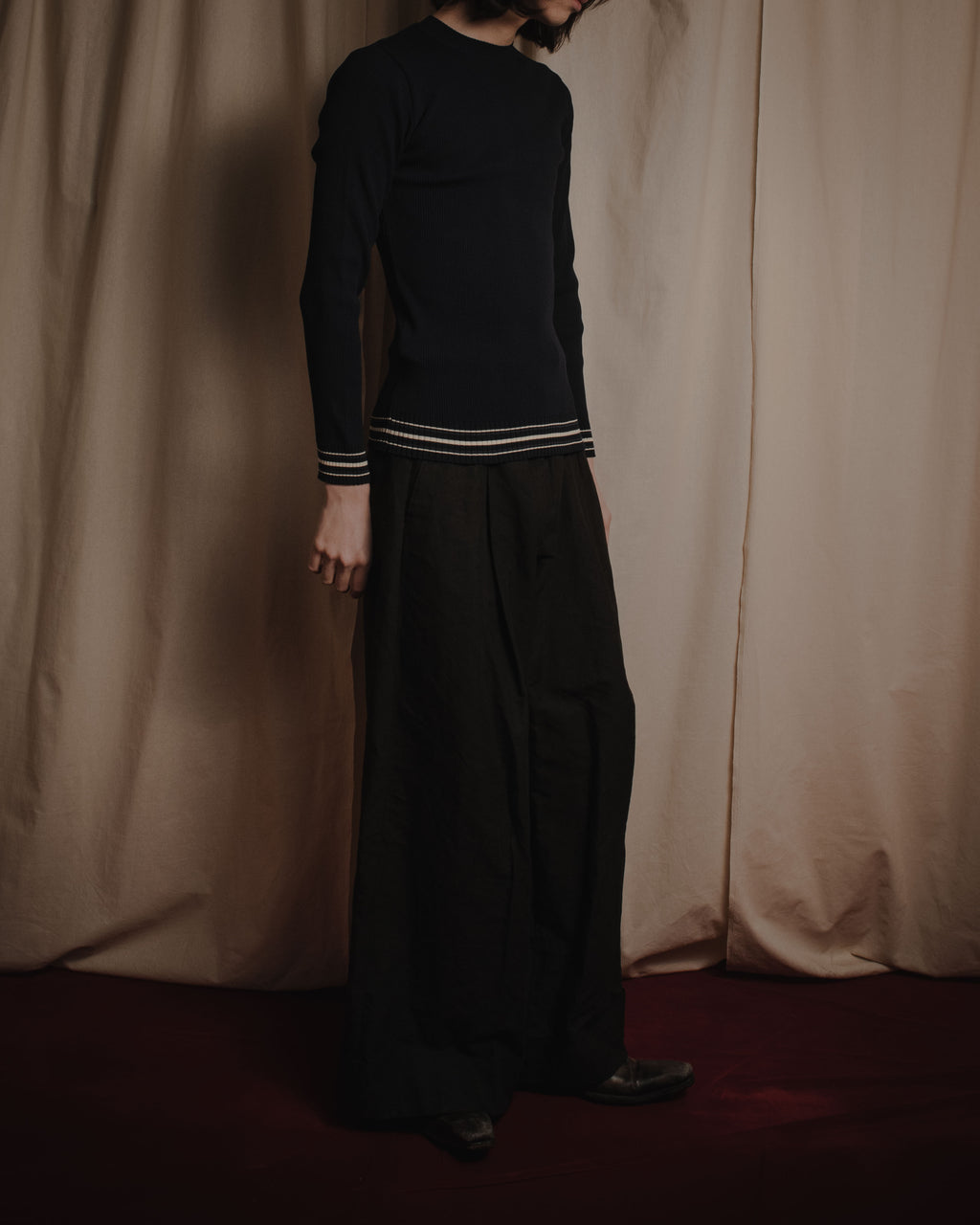 "Jean Paul GAULTIER CLASSIQUE"
Mid 90s nylon rib knit sweater